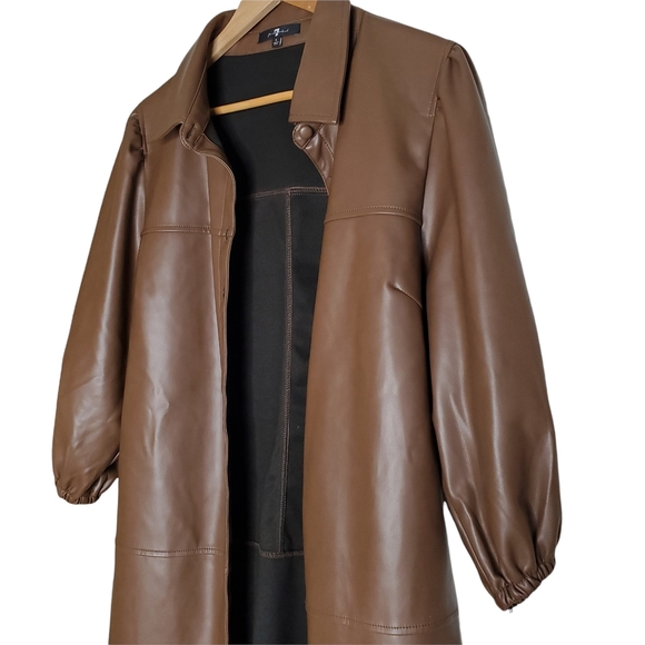 7 For All Mankind Brown Faux Dress NWT Size Large - Picture 2 of 8